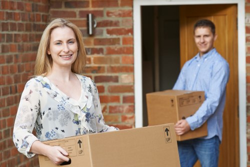 Professional office moving team handling office equipment in Bethnalgreen