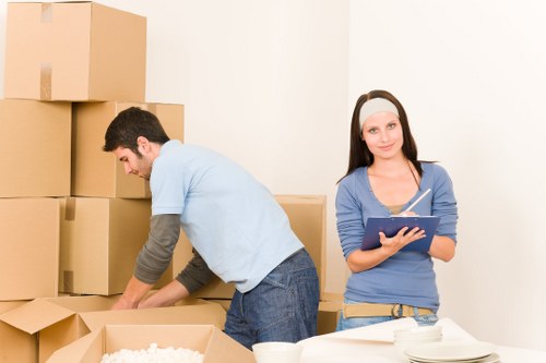 Organised packing process for a flat move in Bethnalgreen