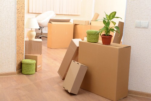 People moving boxes into self storage in Bethnal Green